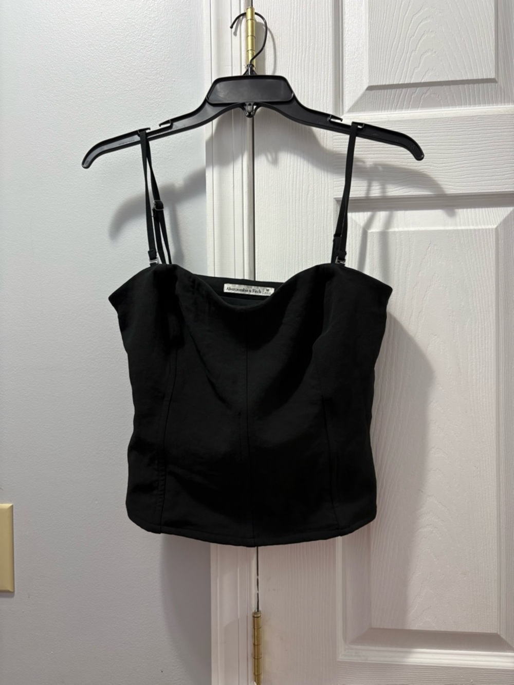 Abercrombie & Fitch Strapless Ruched Sides Corset Top With Removable Straps